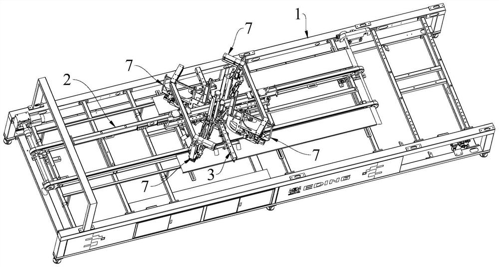 Brick side face arranging device