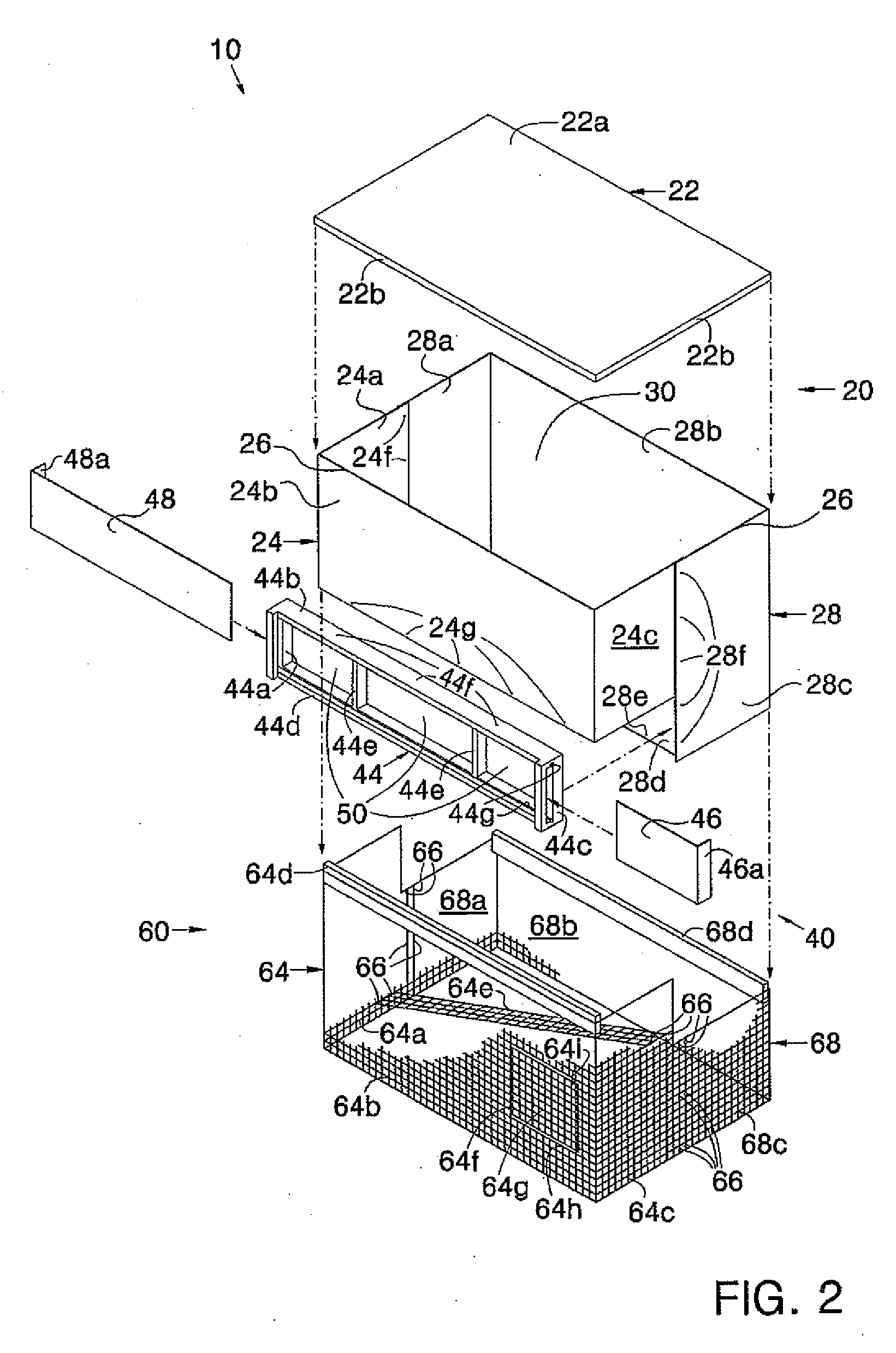 Portable and collapsible housing for poultry or other animals