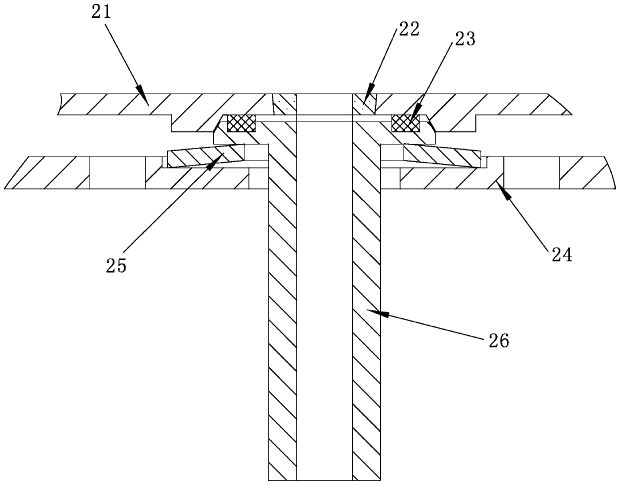 Automatic adjusting and sealing mechanism for uplift riser tube of antigravity casting machine