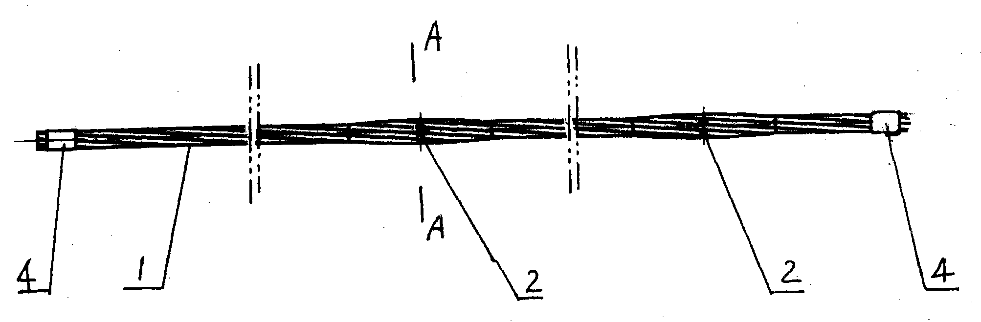 Anchor cable for cage-shaped mine and preparation method thereof