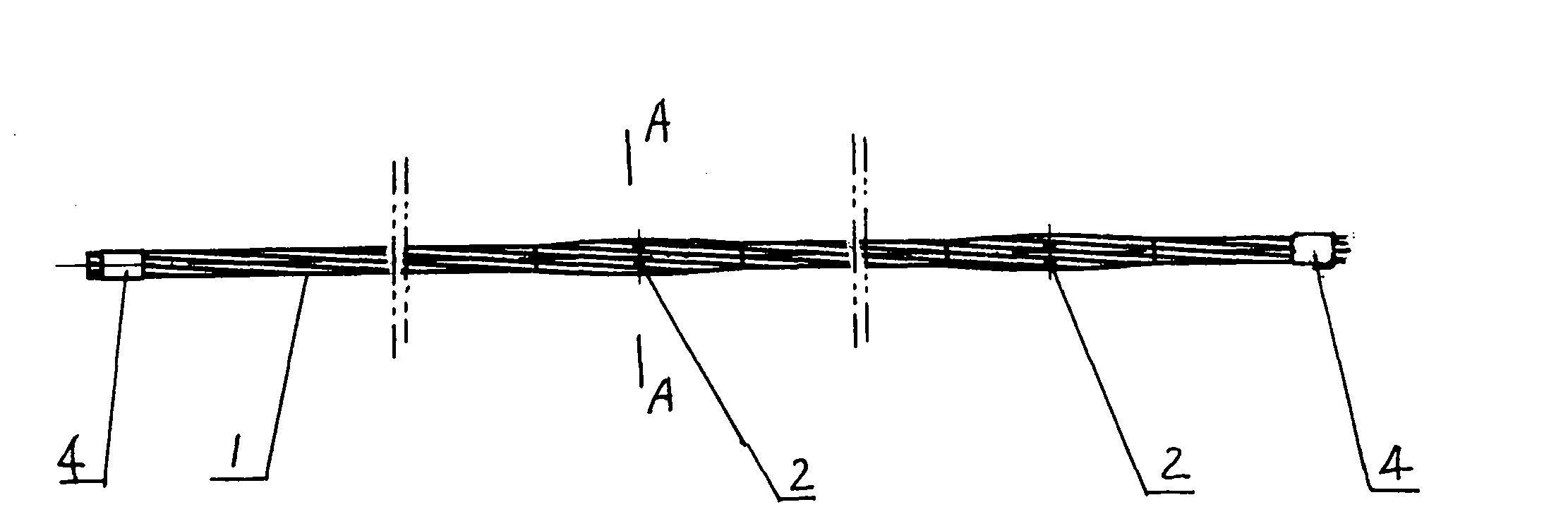 Anchor cable for cage-shaped mine and preparation method thereof