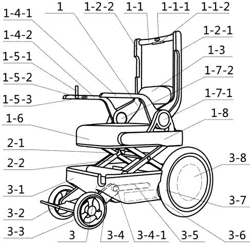 Foldable portable wheelchair