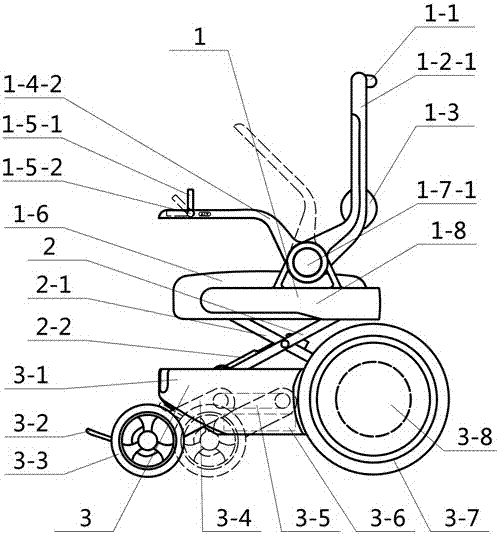 Foldable portable wheelchair