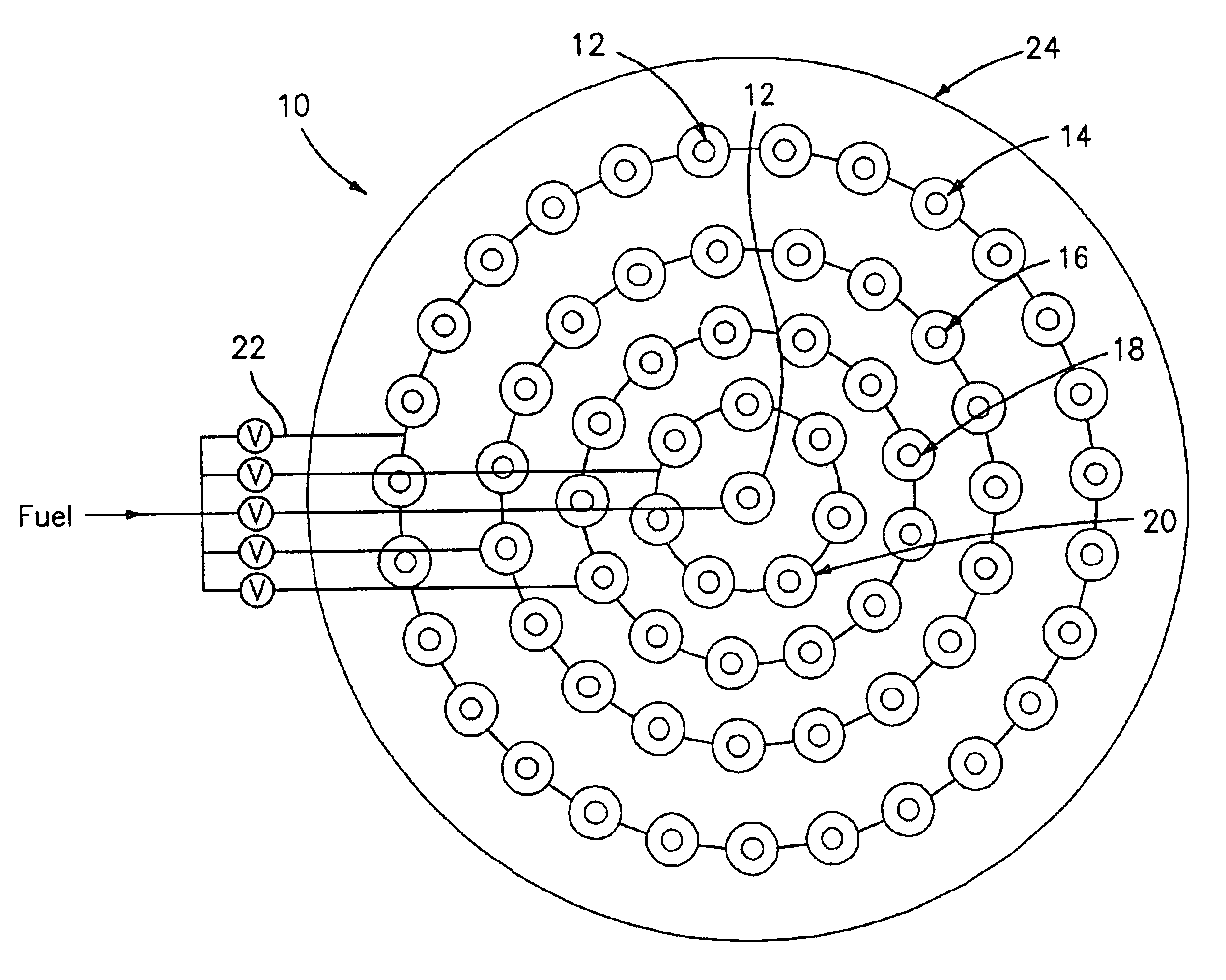 Multi-point staging strategy for low emission and stable combustion