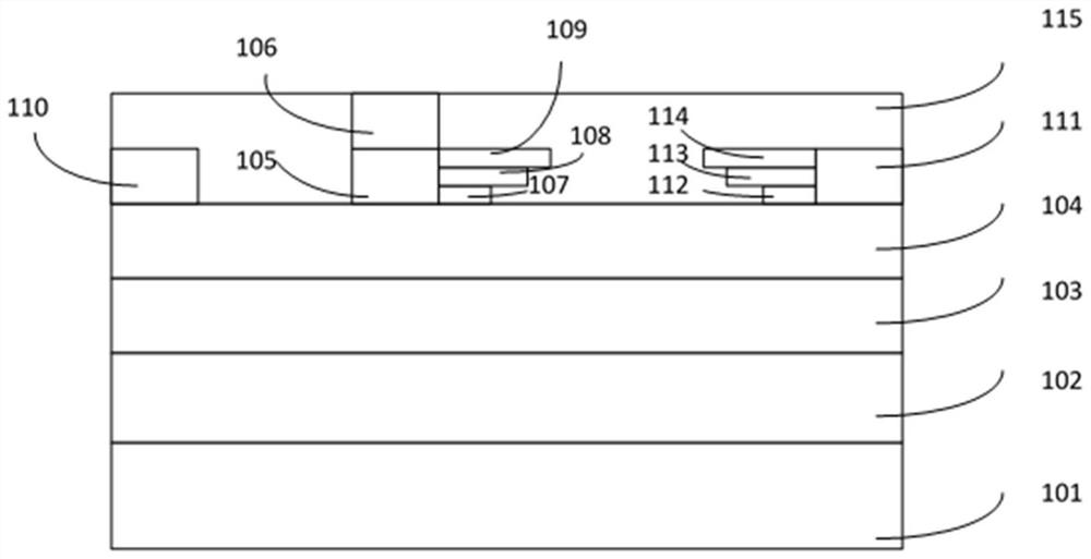 Enhanced HEMT radio frequency device with gate-drain composite stepped field plate structure, and preparation method thereof