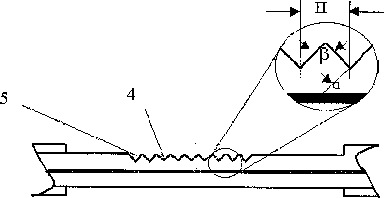 Double covered optical fiber side-pumping coupler grating and realization method thereof