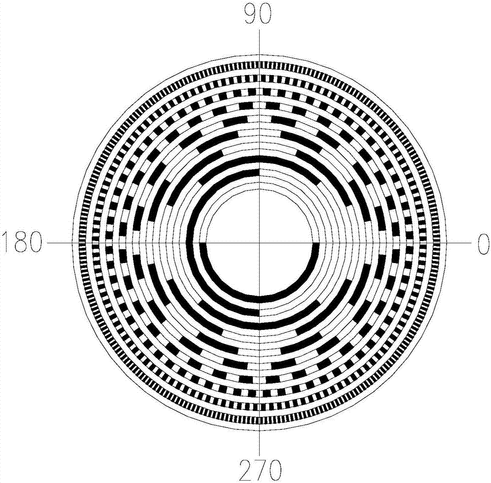 Absolute photoelectric encoder coded disc and absolute photoelectric encoder