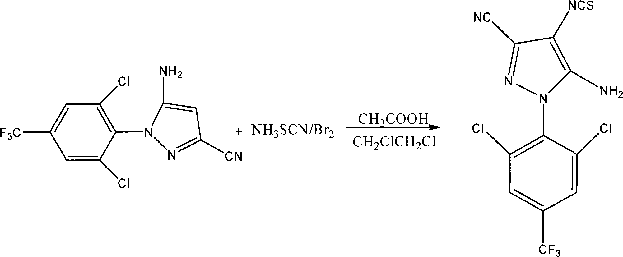 Method for synthesizing fipronil