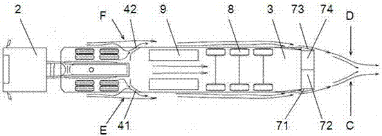 Air guiding device applied to van trailer