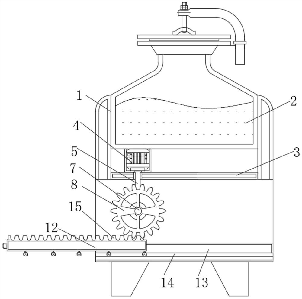 A smearing device with a quantitative glue-out structure for shoemaking