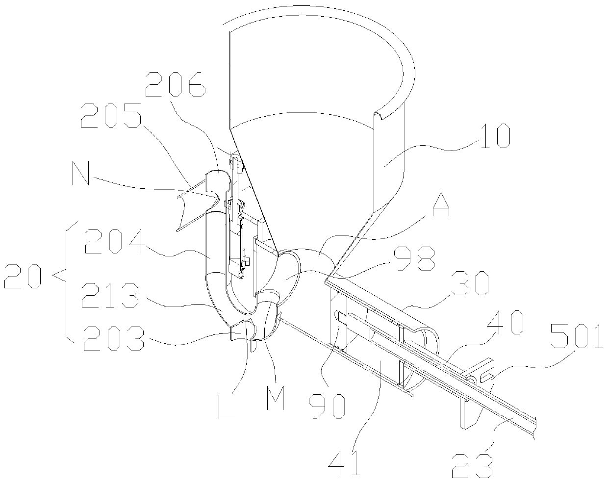 Liquid material adding device and liquid material adding method