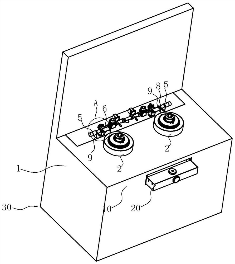 Gas stove and cabinet applying same