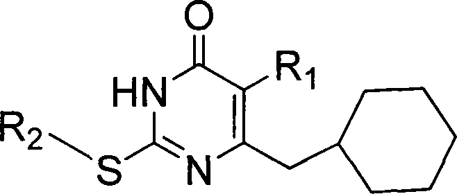 6-cyclohexyl methyl substituted s-DABO compound, method for synthesizing same and uses thereof