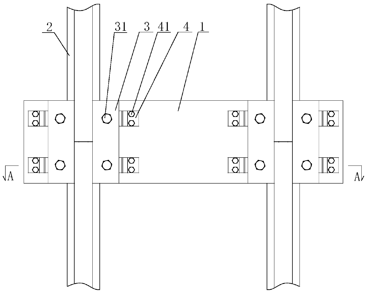 Rail butt joint fixing device