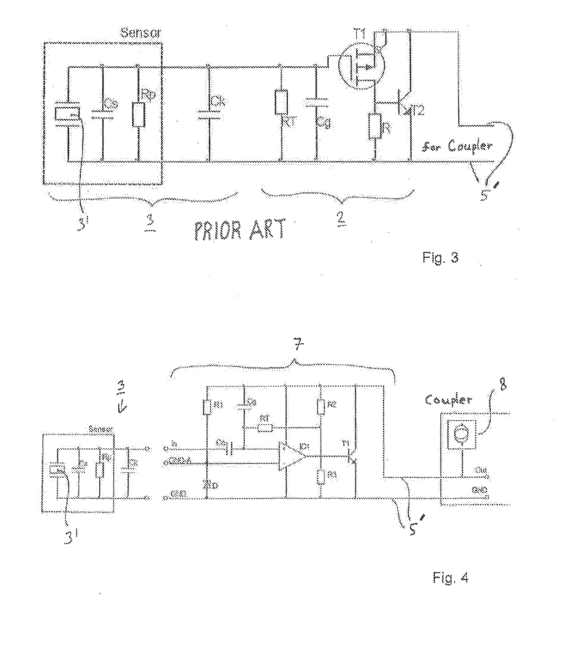 Electronic circuit for a weight-in-motion sensor