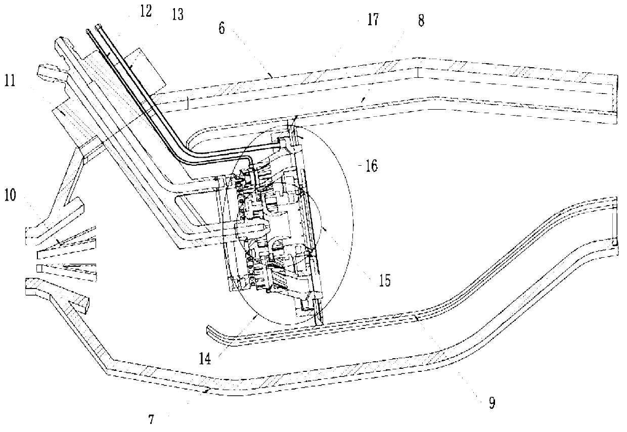 Low-pollution combustor for emission reduction through hydrogenation during aviation fuel combustion