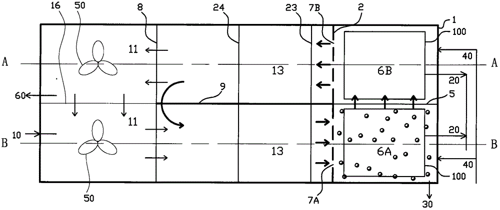 Low energy consumption anaerobic-oxic coupled membrane bioreactor and sewage treatment method