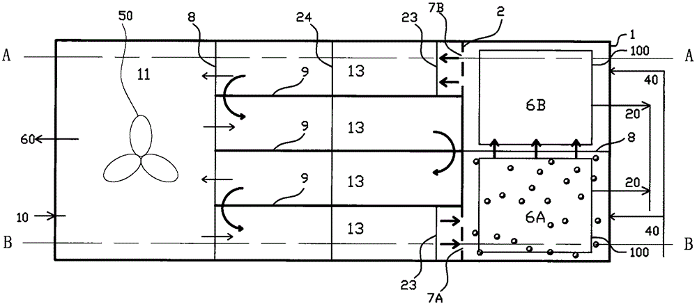 Low energy consumption anaerobic-oxic coupled membrane bioreactor and sewage treatment method