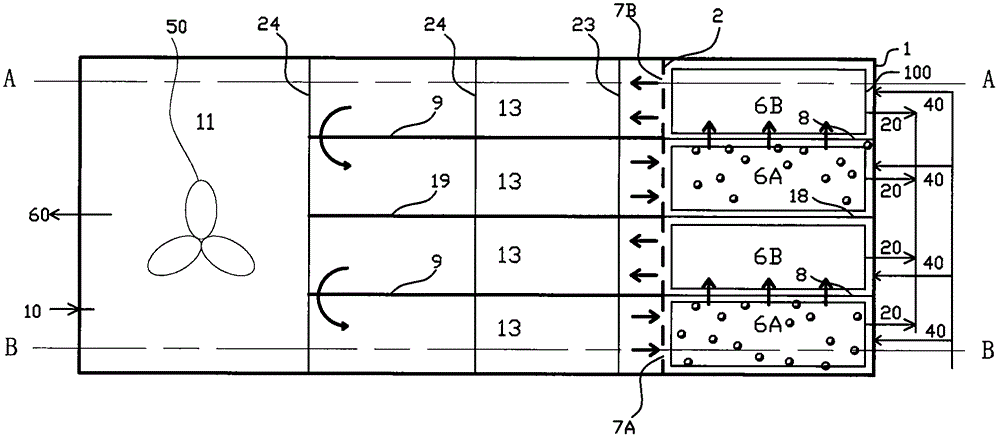 Low energy consumption anaerobic-oxic coupled membrane bioreactor and sewage treatment method