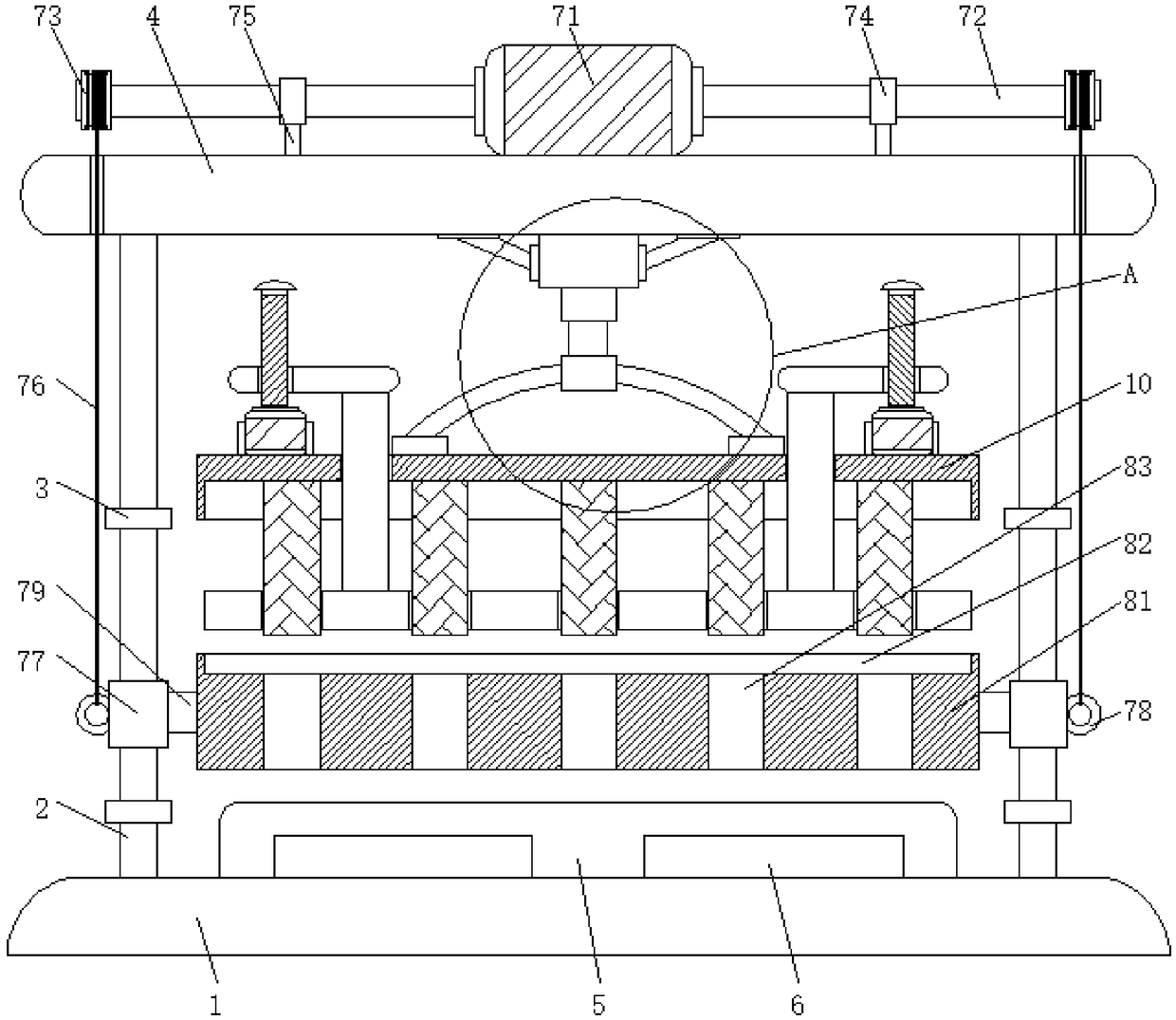 Cement brick manufacturing and demoulding device