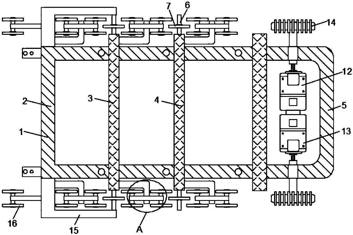 Novel crawler car chassis