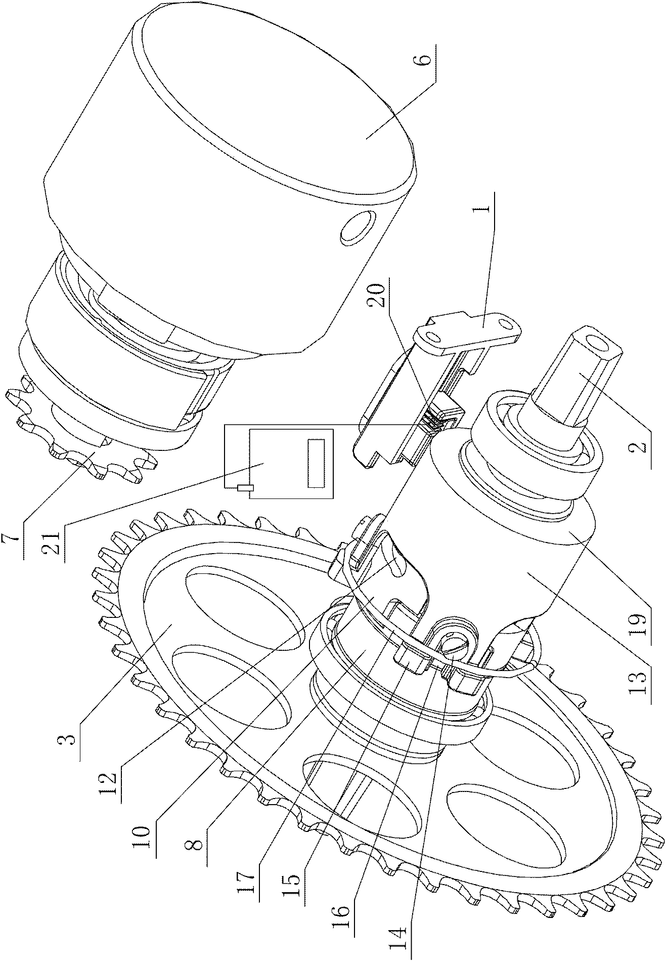 Power-assisted transmission mechanism for electric power-assisted bicycle