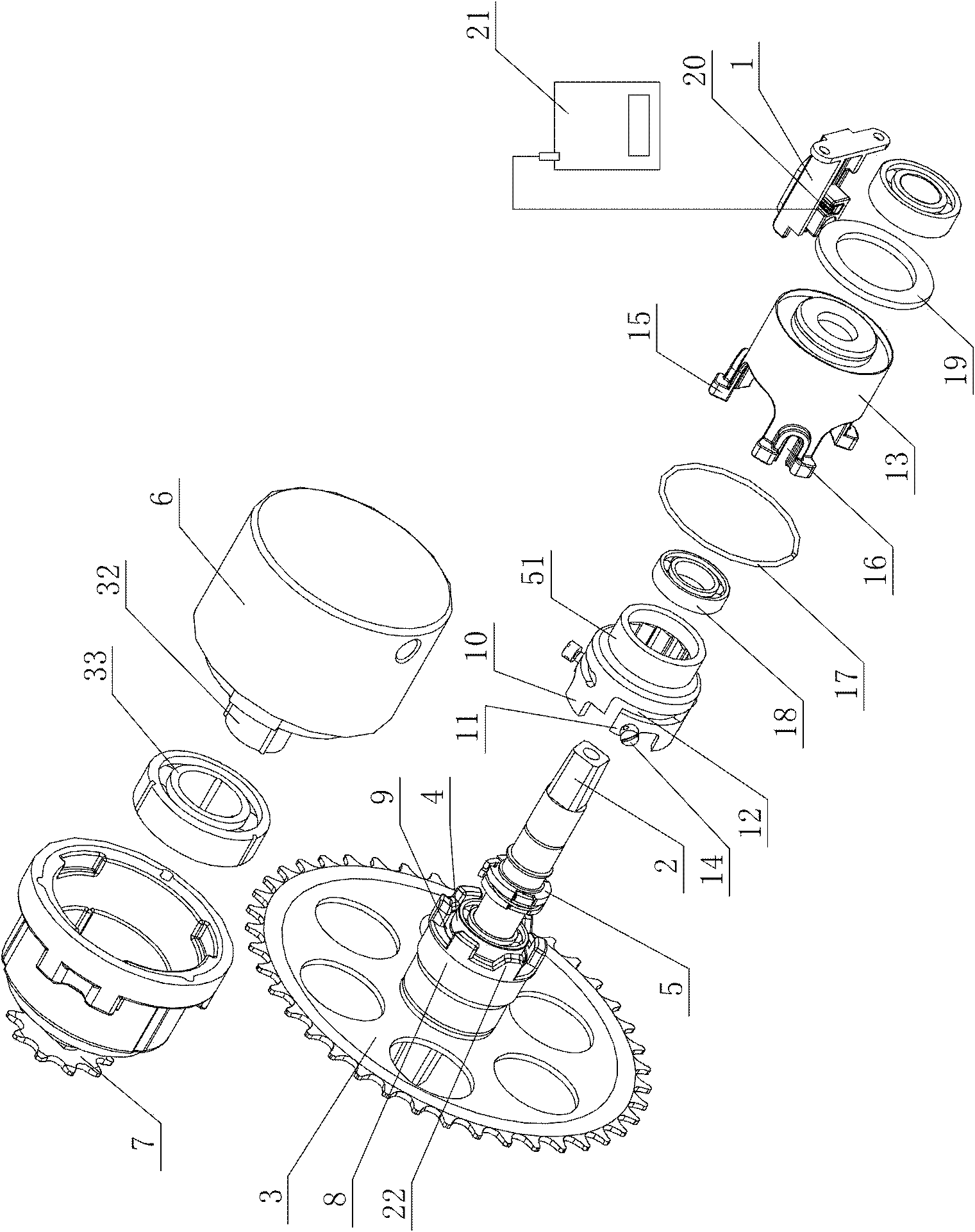 Power-assisted transmission mechanism for electric power-assisted bicycle