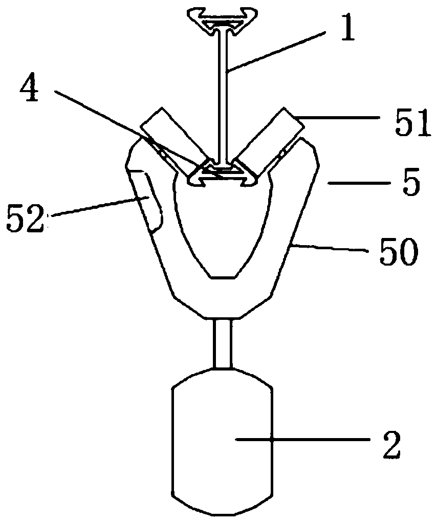 Hanging-type brush drive rail freight system