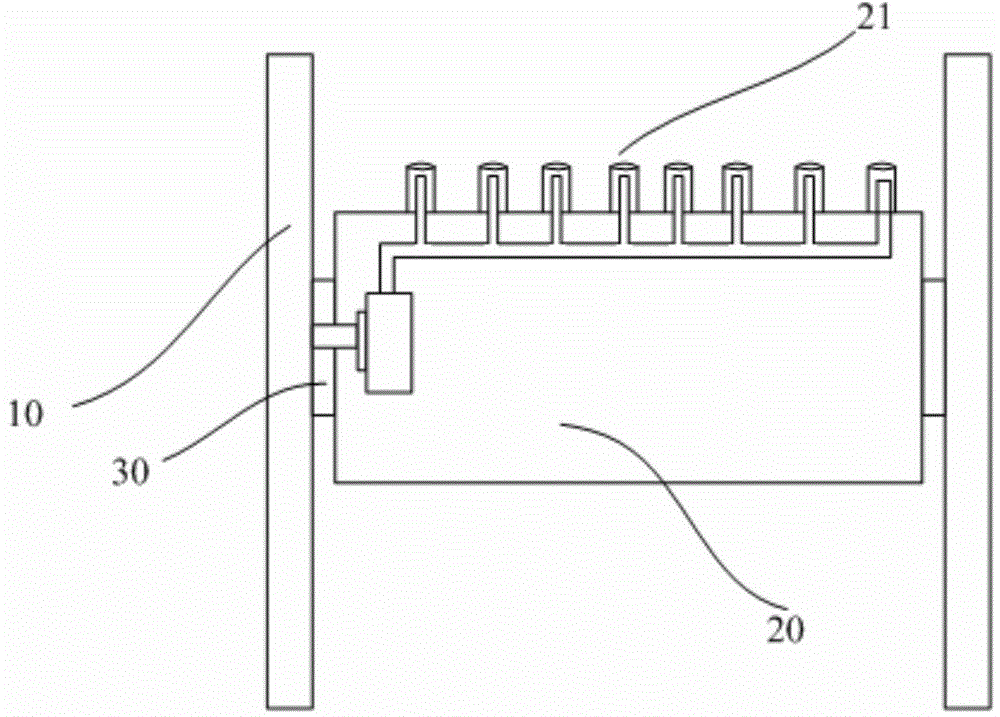 Turning device, base plate box aligning system and base plate box aligning method