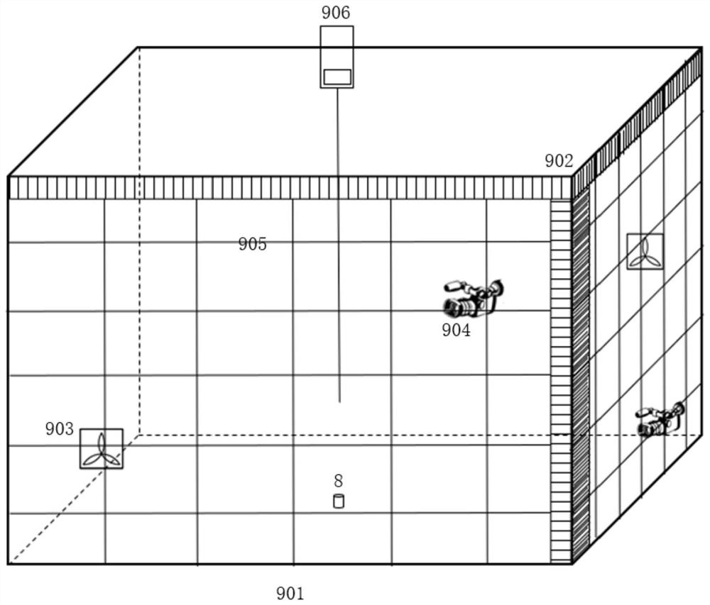 Controllable external field smoke cloud diffusion characteristic experimental device and method