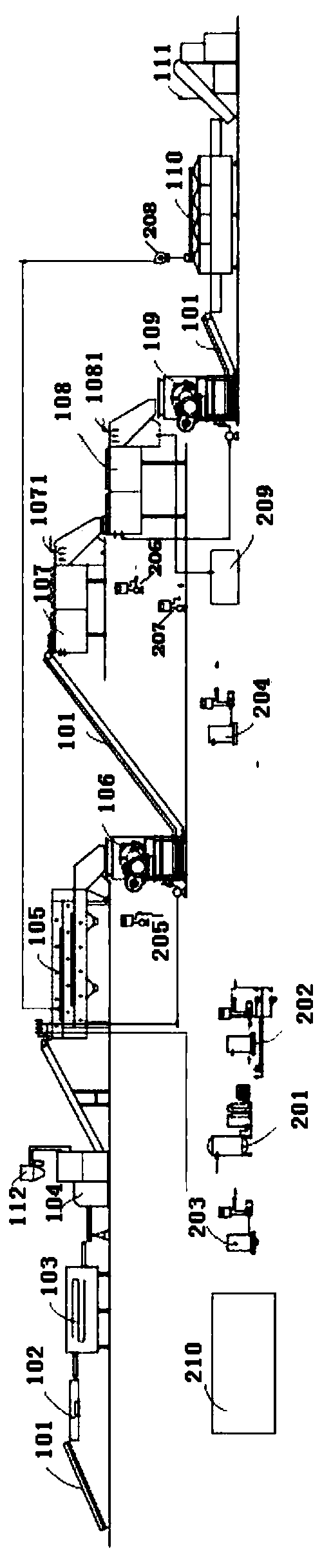 Composite biological enzyme waste denim decoloring preparation and decoloring process system