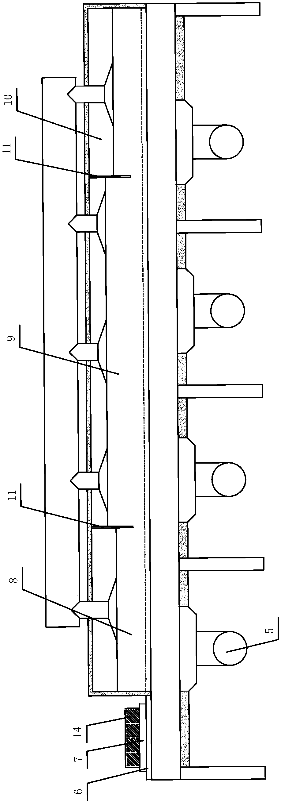 Setting device and method for drying honeycombed ceramic by waste heat air