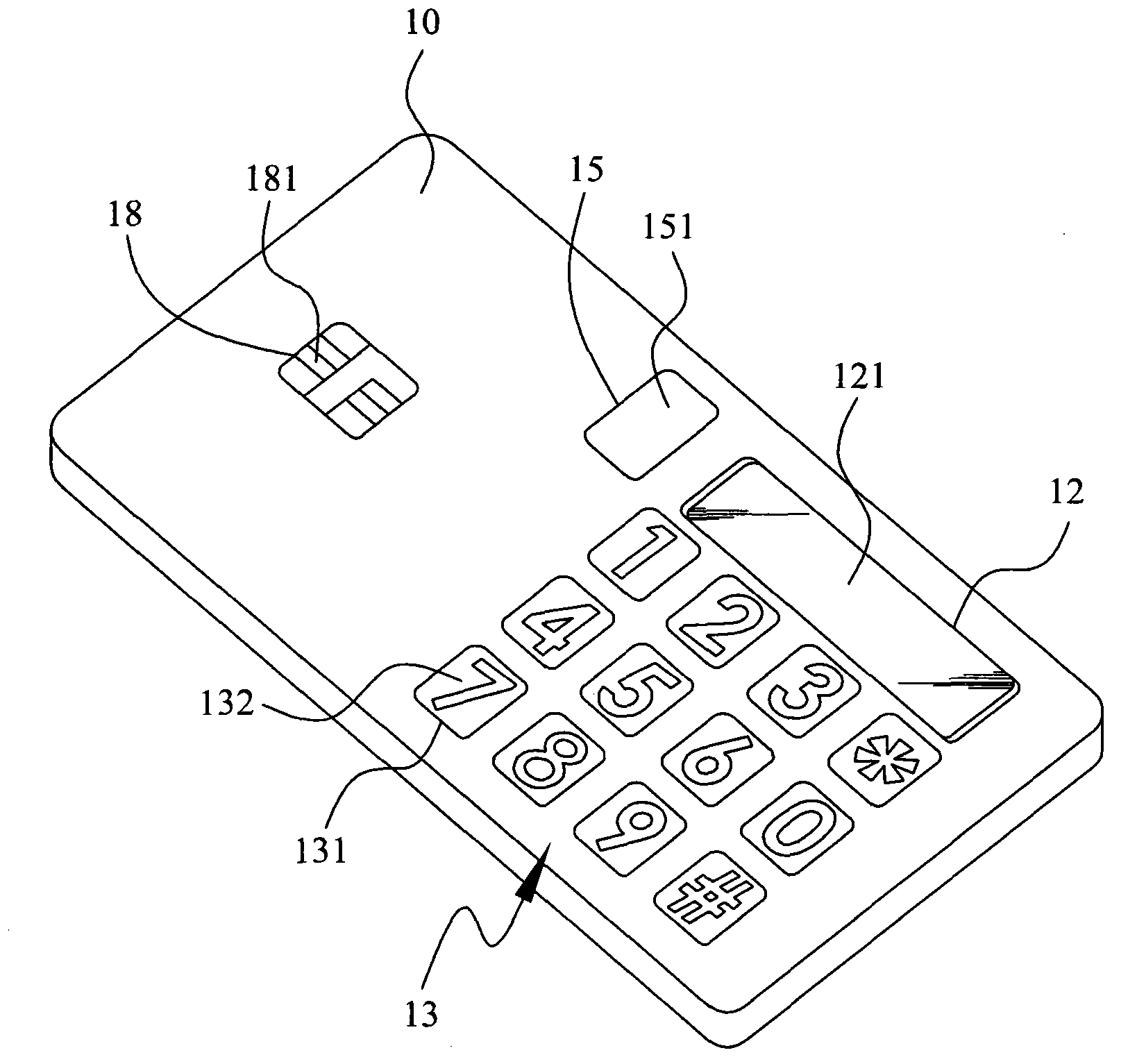 Display card with a protection chip