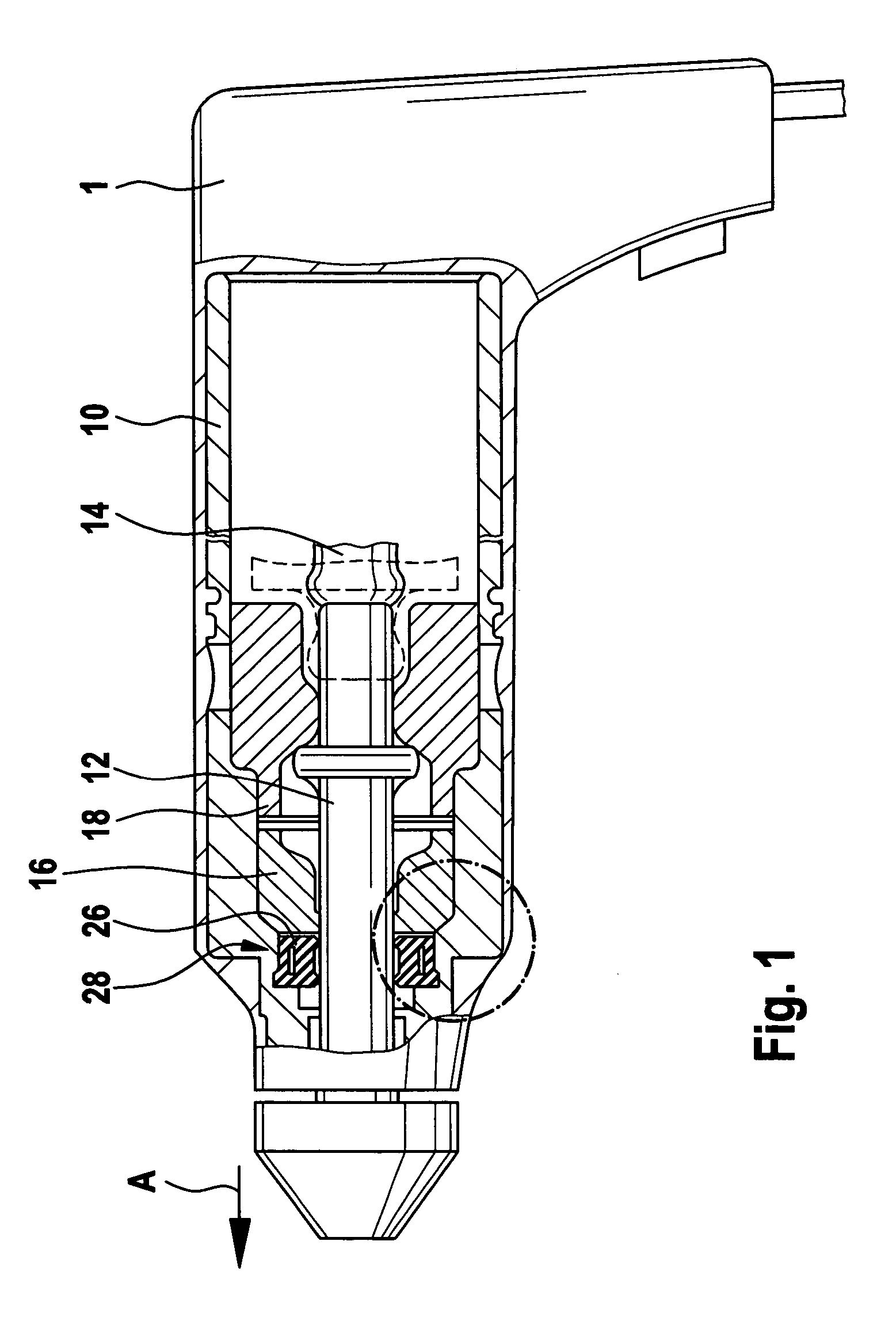 Hand power tool with percussion bolt sealing