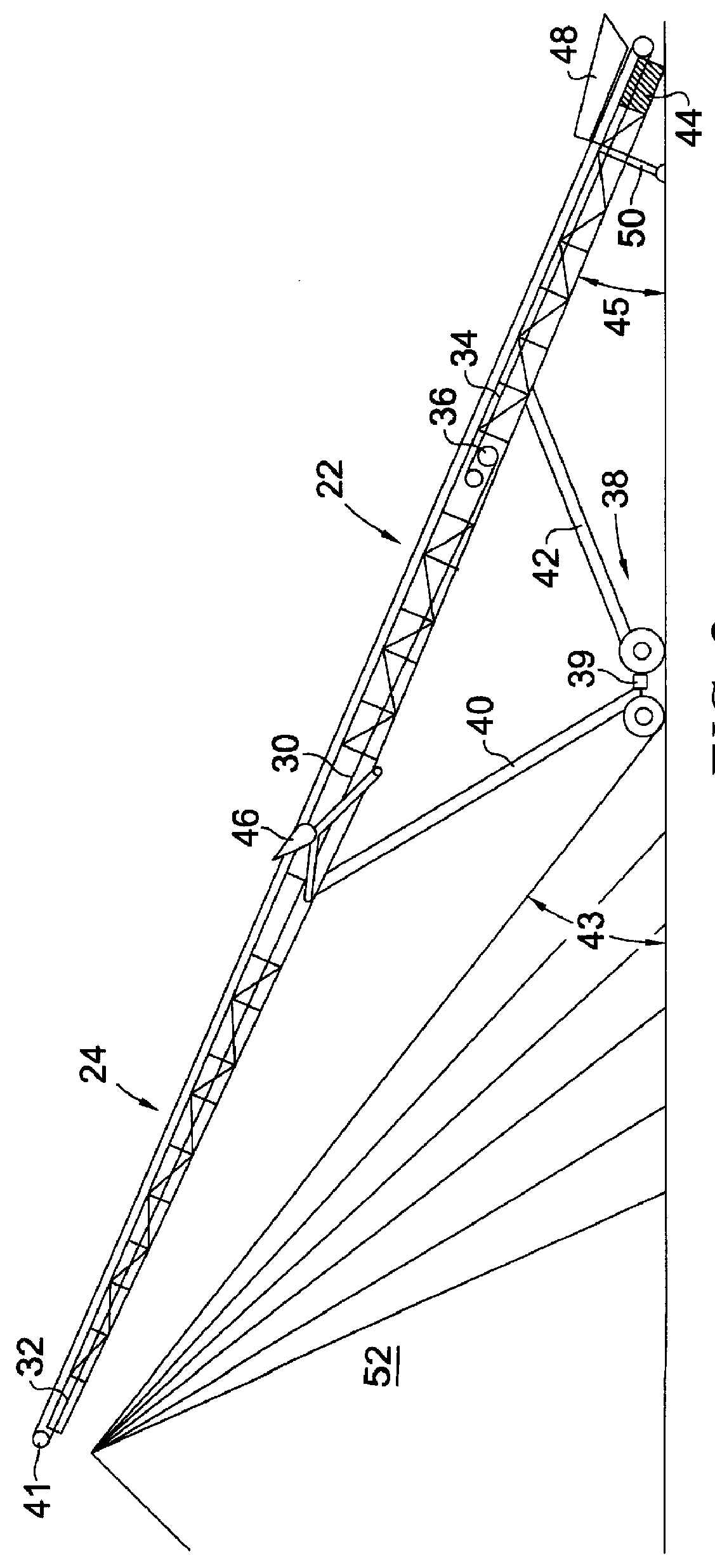 Counterbalanced mono-fold stockpiling trailer conveyor