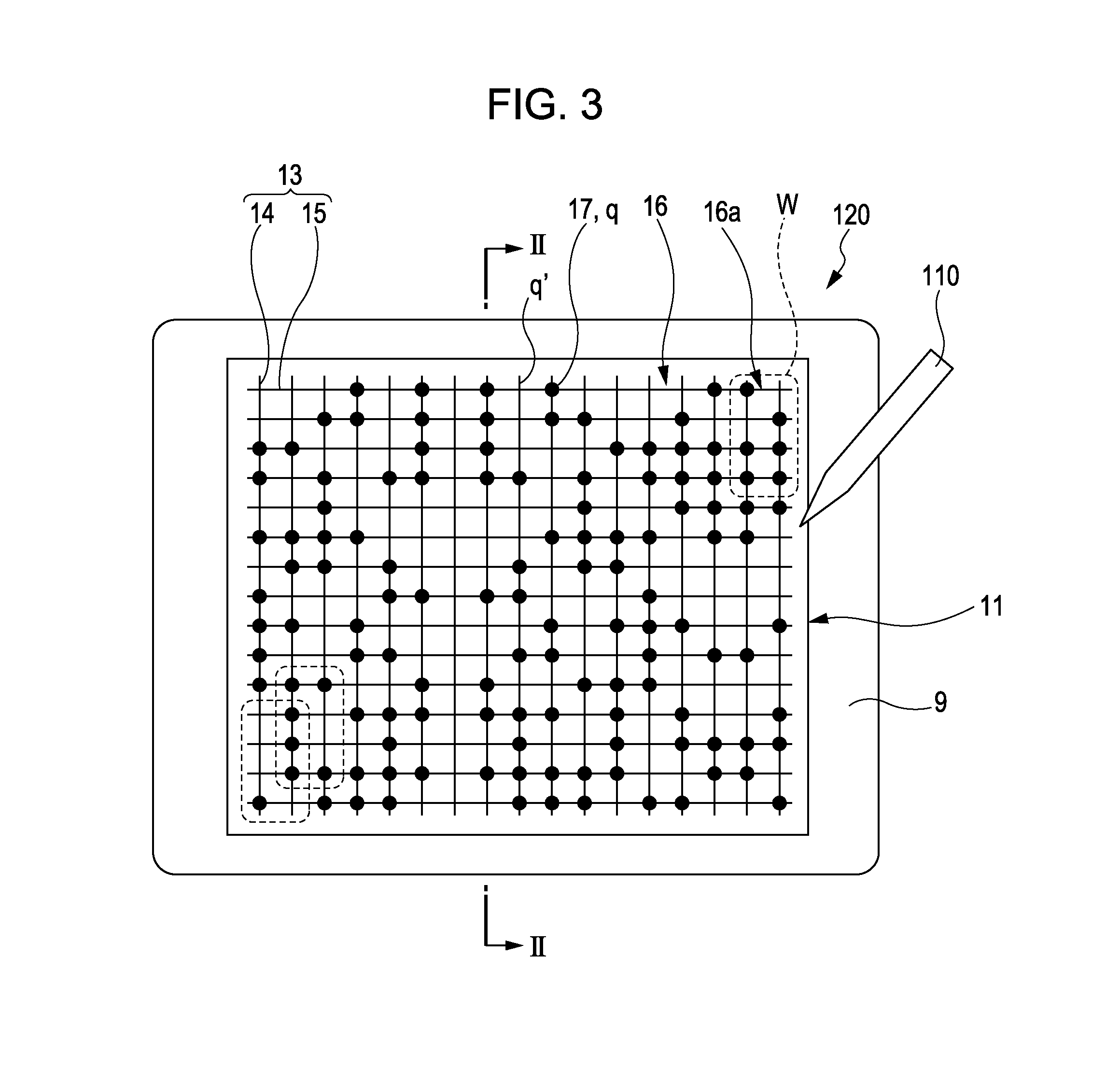 Input function display device