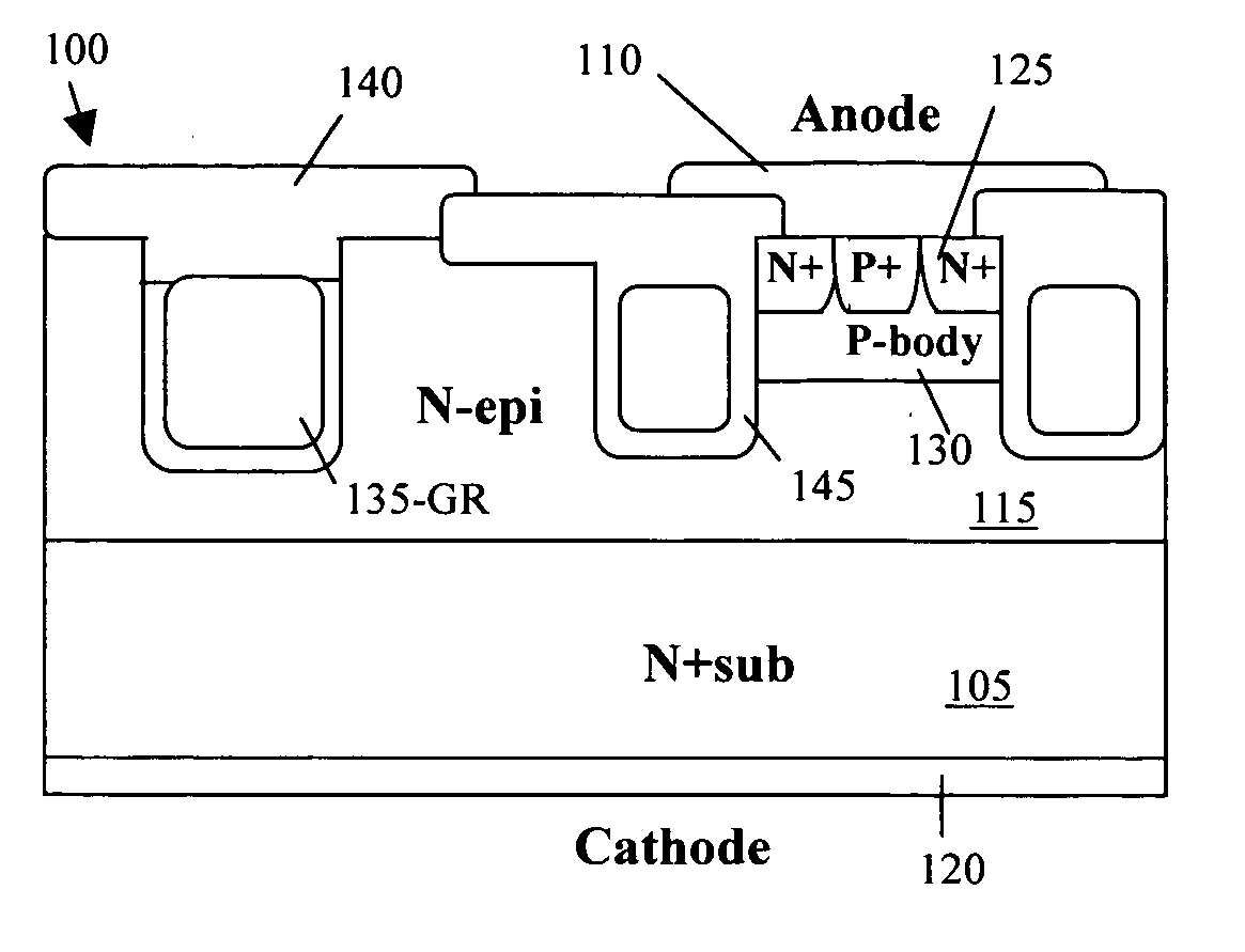 Circuit configuration and manufacturing processes for vertical transient voltage suppressor (TVS) and EMI filter