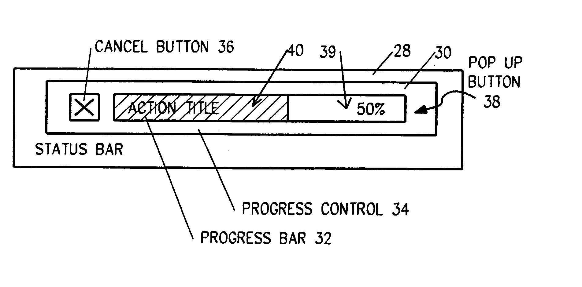 System and method for displaying status of background worker threads