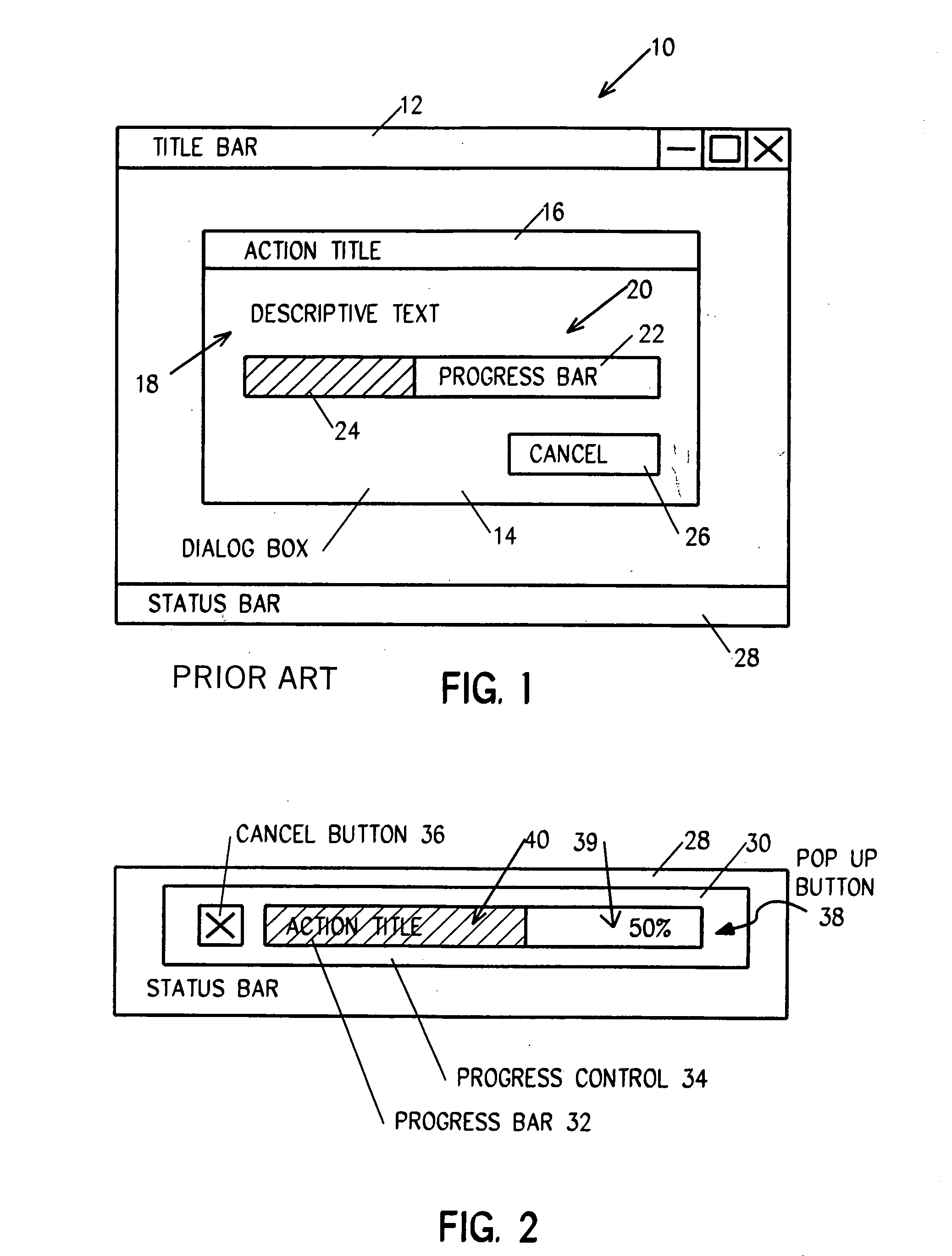 System and method for displaying status of background worker threads