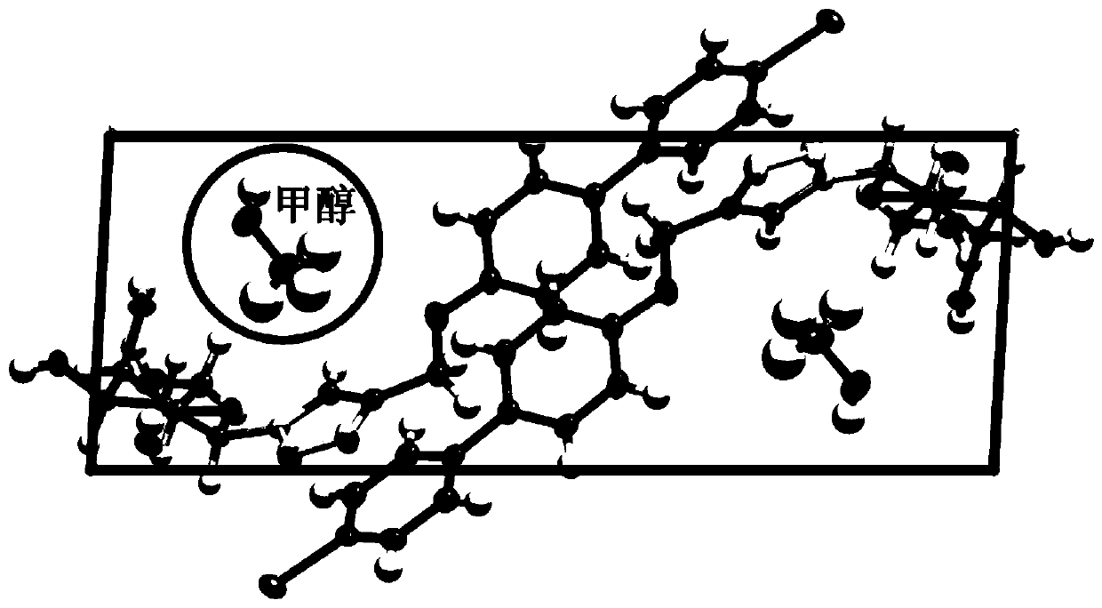 Pure organic phosphorescence small molecule material used for methanol solvent identification, and preparation method for pure organic phosphorescence small molecule material