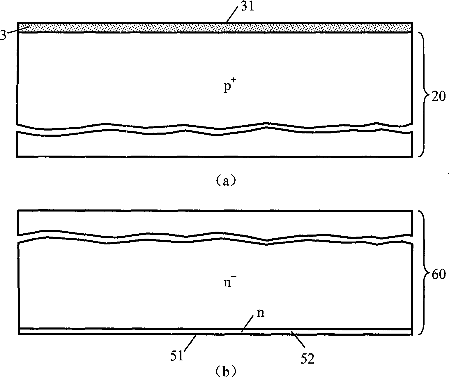 Production method for inner transparent collecting electrode IGBT with polysilicon as service life control layer