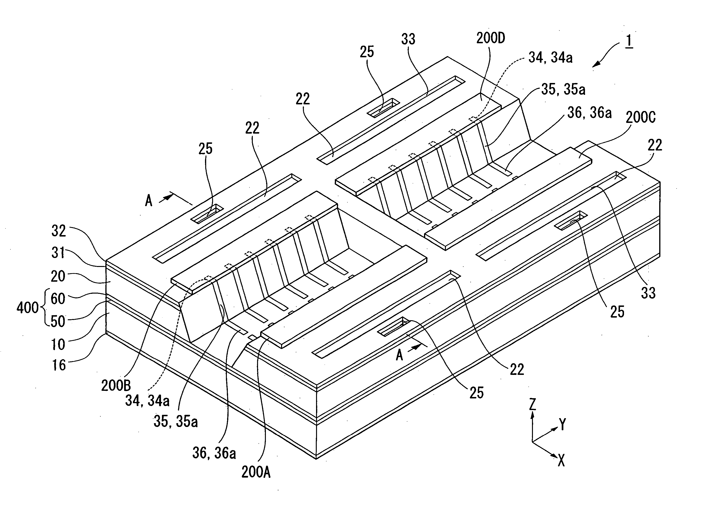 Mounted structure, liquid droplet ejection head, liquid droplet ejection apparatus and manufacturing method