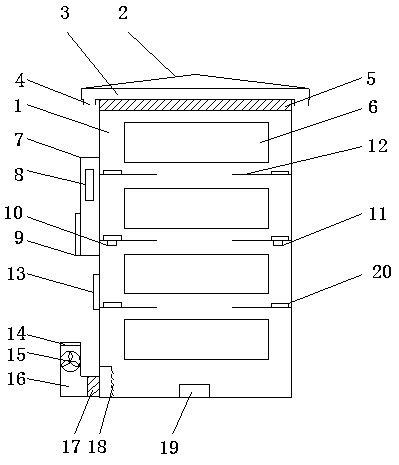 Drawer cabinet capable of intelligent regulation and control of internal environment