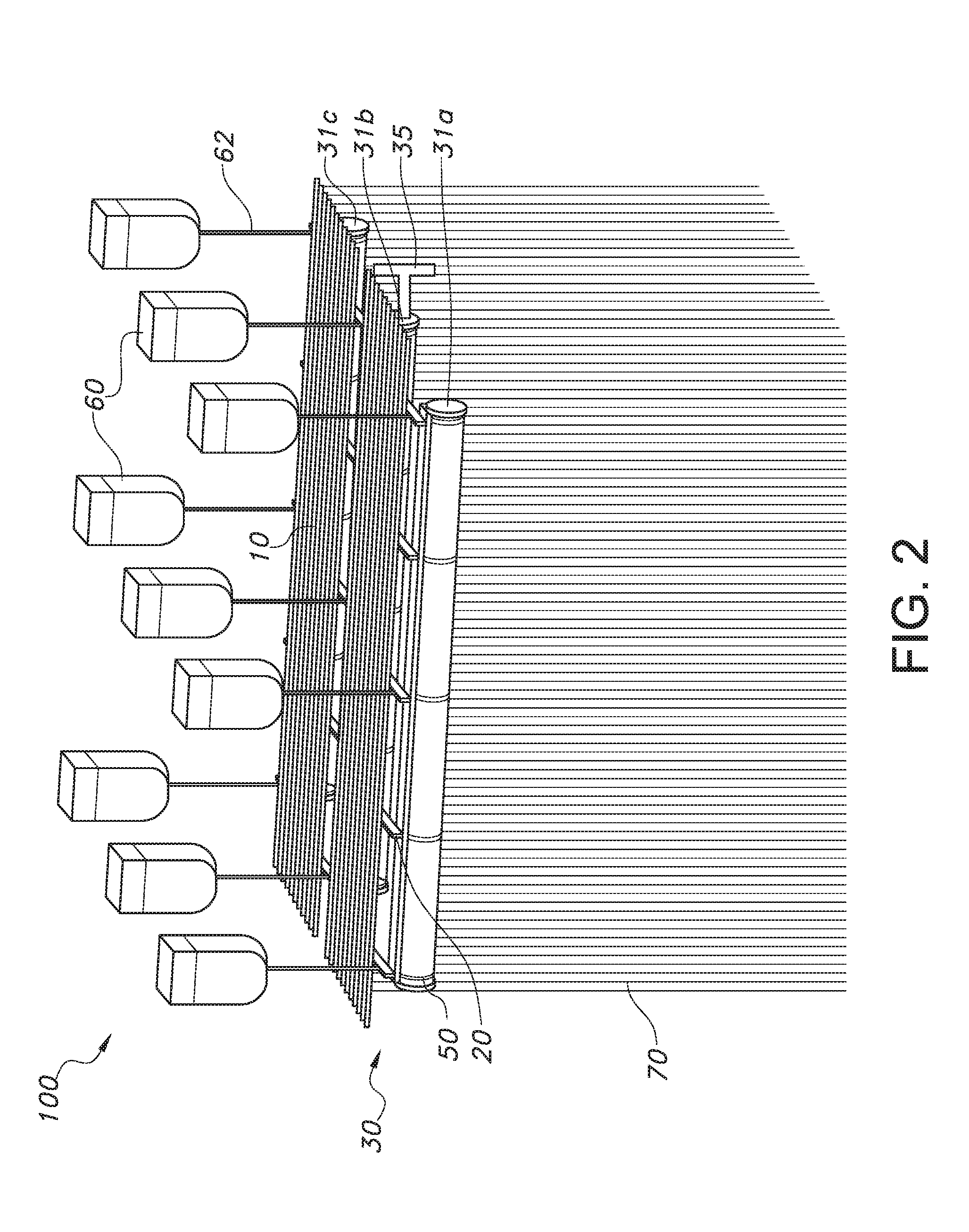 Modular submersible aquaculture raft