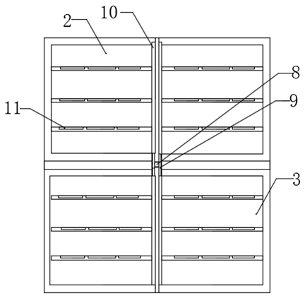 Medicine containing frame adjusting mechanism for intravenous medicine preparation center and working method thereof