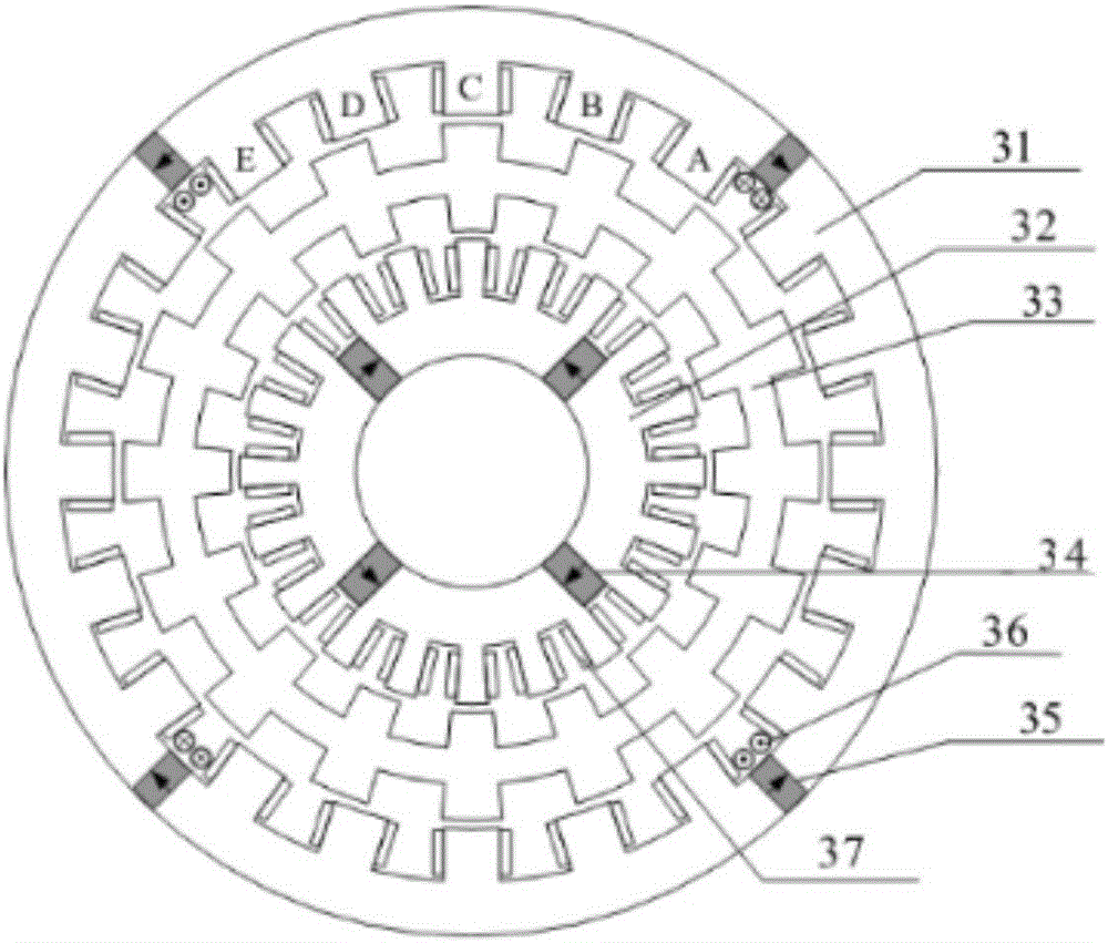 Double-stator doubly salient hybrid excitation motor drive system and control method thereof