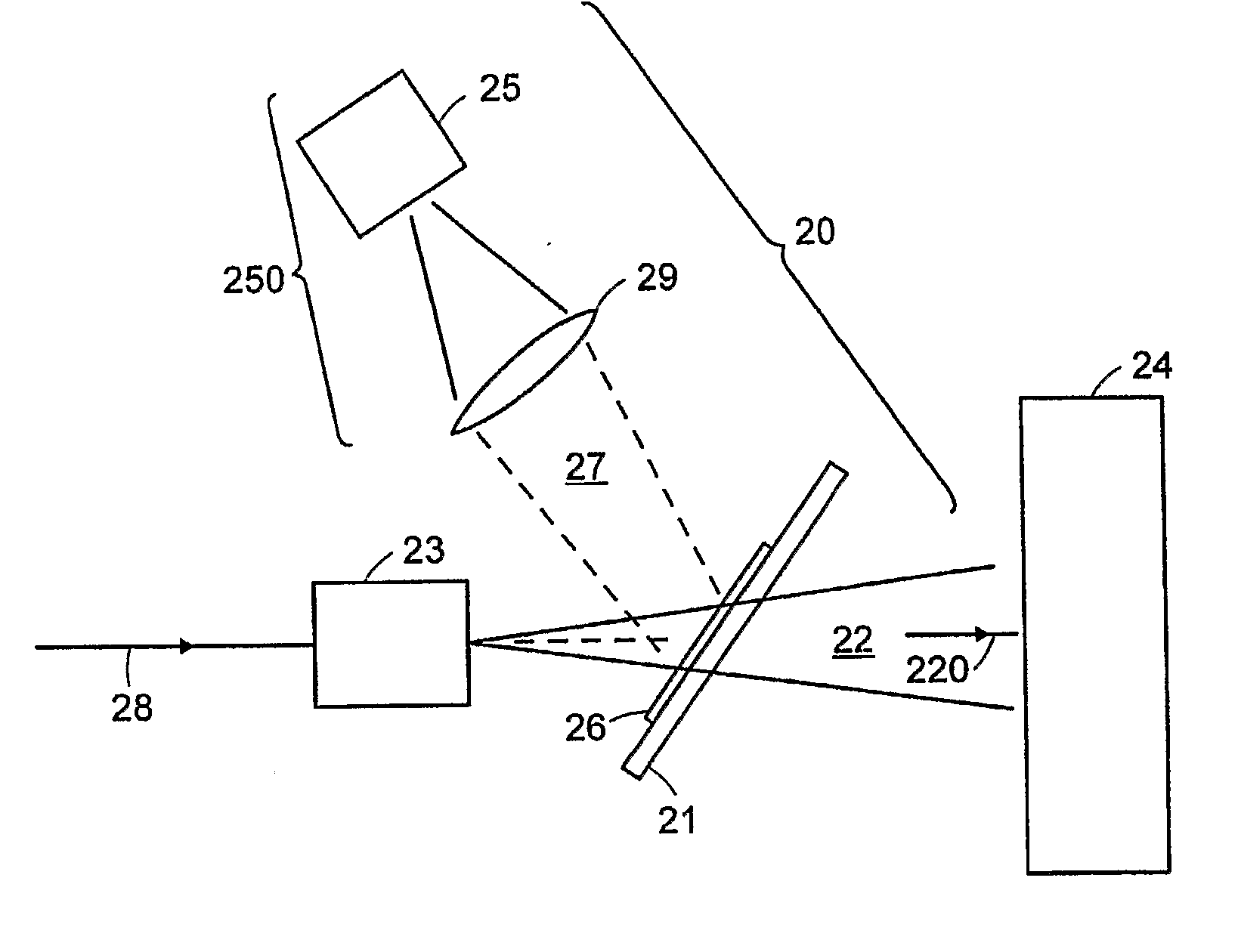 High resolution proton beam monitor