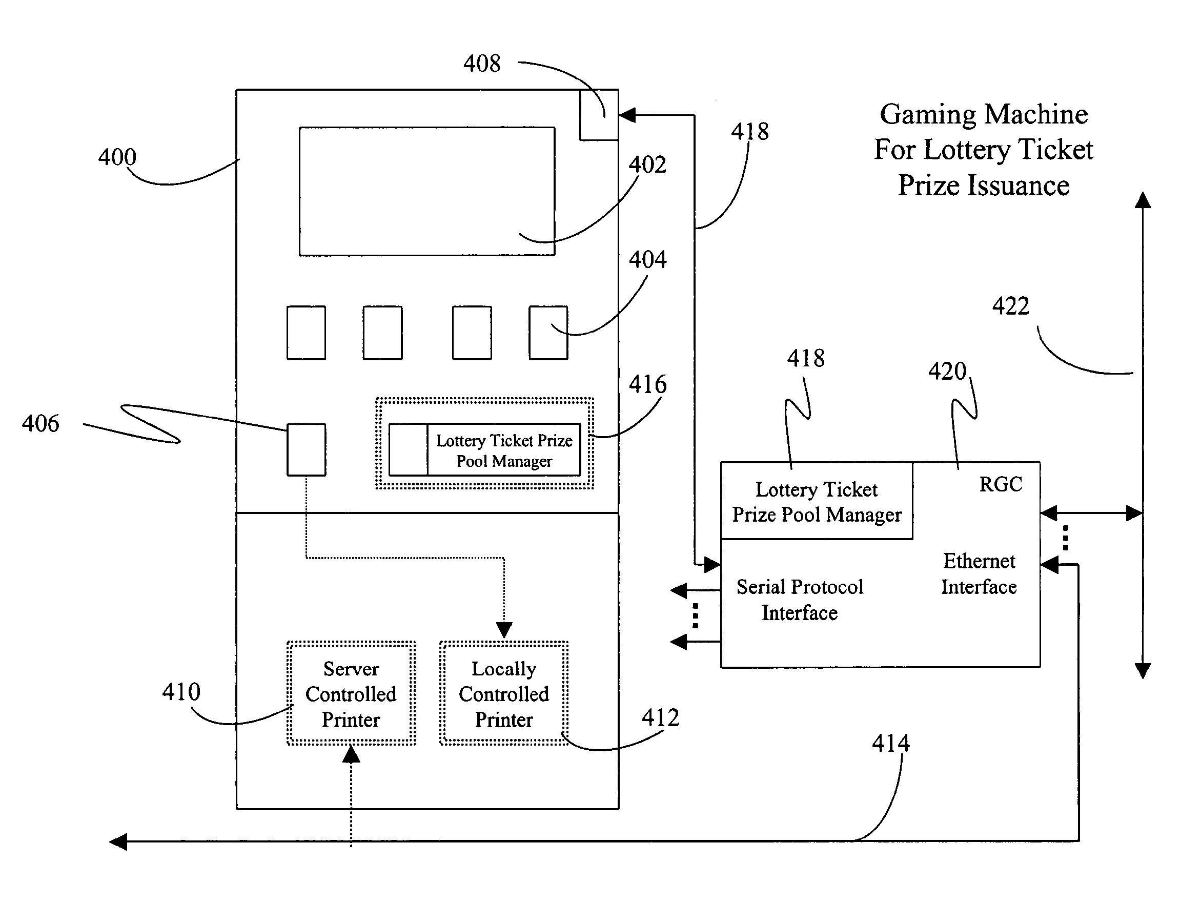 Gaming systems with lottery ticket prize component