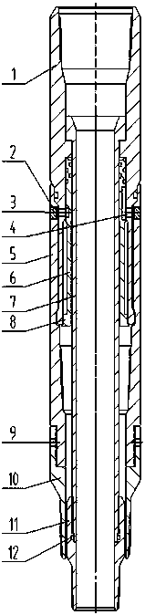 Gas-lift oil production one-round well completion pipe string and process