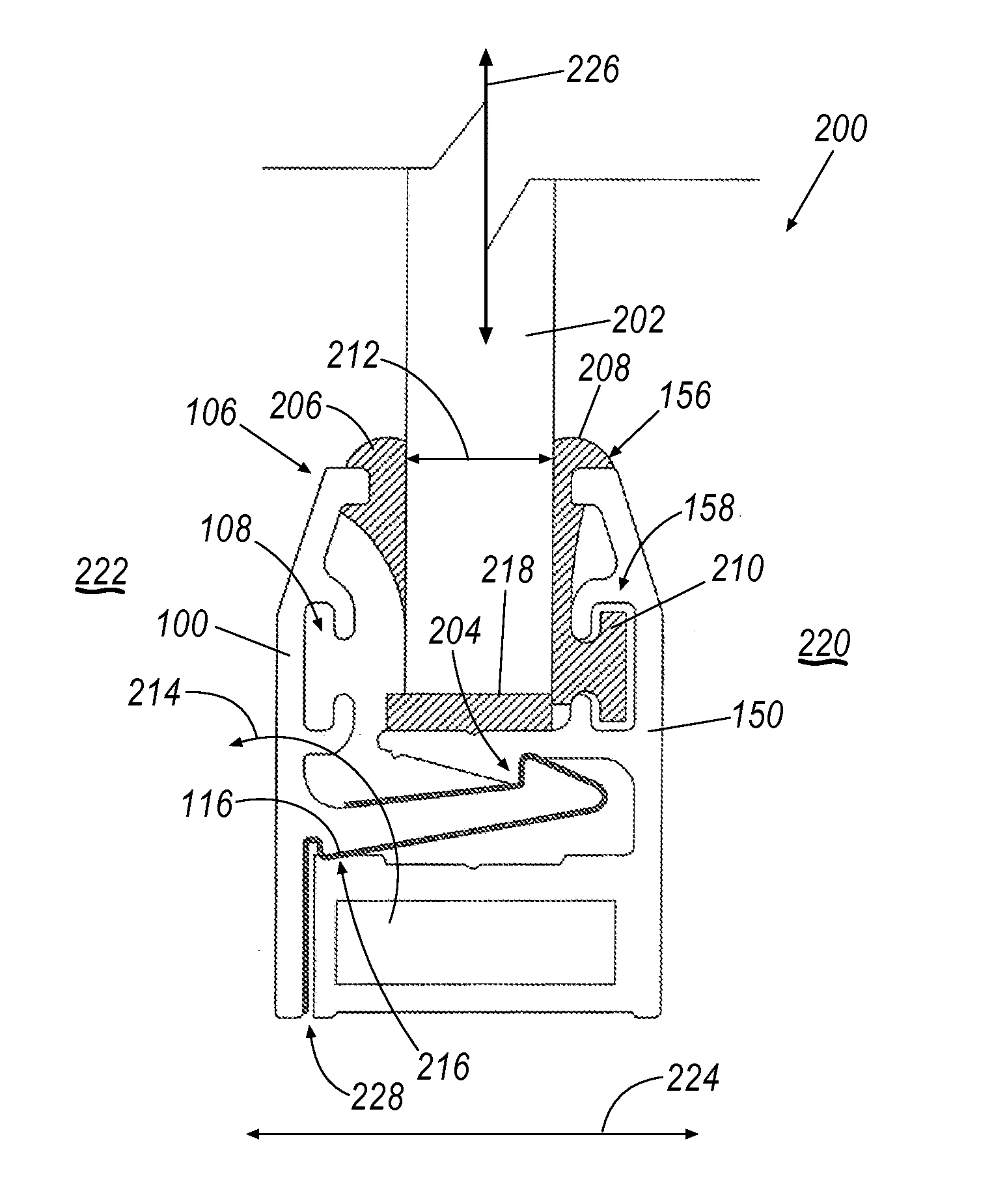 Multi tensioned composite profile